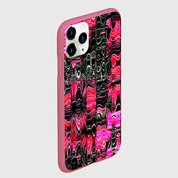 Чехол iPhone 11 Pro матовый РАЗНОЦВЕТНАЯ ВОЛНА, цвет: 3D-малиновый — фото 2