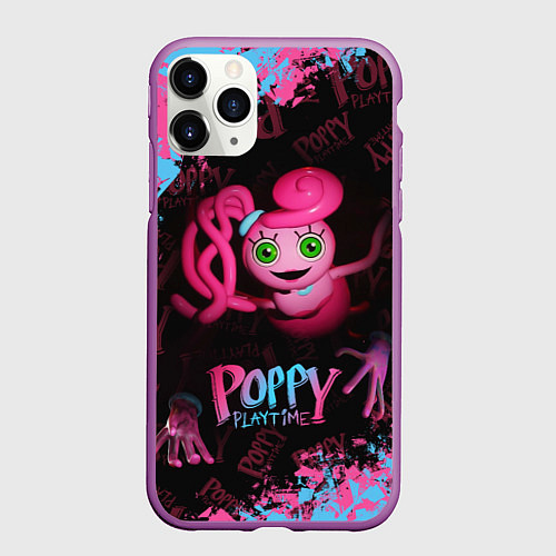 Чехол iPhone 11 Pro матовый Mommy Poppy Playtime / 3D-Фиолетовый – фото 1