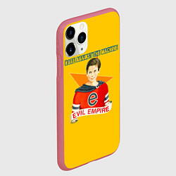 Чехол iPhone 11 Pro матовый Evil Empire - Rage Against the Machine, цвет: 3D-малиновый — фото 2