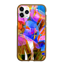 Чехол iPhone 11 Pro матовый Красочный цветочный паттерн Лето Colorful floral p