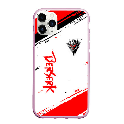 Чехол iPhone 11 Pro матовый Berserk ЧЁРНАЯ МАСКА / 3D-Розовый – фото 1