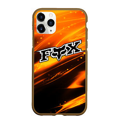 Чехол iPhone 11 Pro матовый FOX RACING - ФОКС СИЯНИЕ, цвет: 3D-коричневый