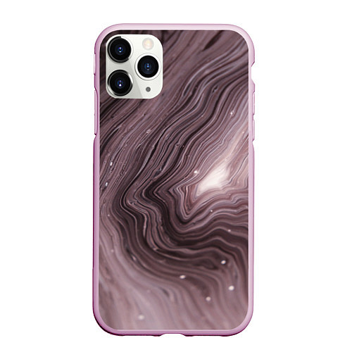 Чехол iPhone 11 Pro матовый Не перемешанные краски abstraction / 3D-Розовый – фото 1