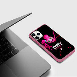 Чехол iPhone 11 Pro матовый Паппи Плейтайм 2 Мама Длинные Ноги, цвет: 3D-малиновый — фото 2