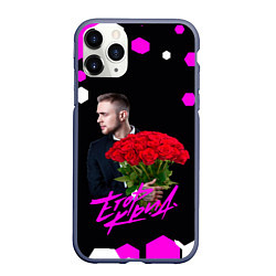 Чехол iPhone 11 Pro матовый Егор крид С букетом роз, цвет: 3D-серый