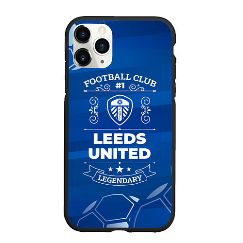 Чехол iPhone 11 Pro матовый Leeds United Football Club Number 1 / 3D-Черный – фото 1