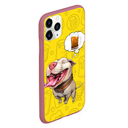 Чехол iPhone 11 Pro матовый BeerBull, цвет: 3D-малиновый — фото 2