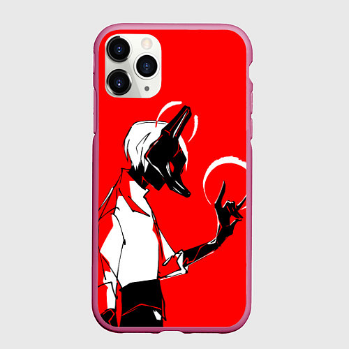 Чехол iPhone 11 Pro матовый Принц в маске Sky: Children Of The Light / 3D-Малиновый – фото 1