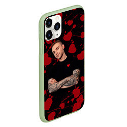 Чехол iPhone 11 Pro матовый Егор крид egor kreed сердечки, цвет: 3D-салатовый — фото 2