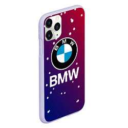 Чехол iPhone 11 Pro матовый BMW Градиент Краска, цвет: 3D-светло-сиреневый — фото 2