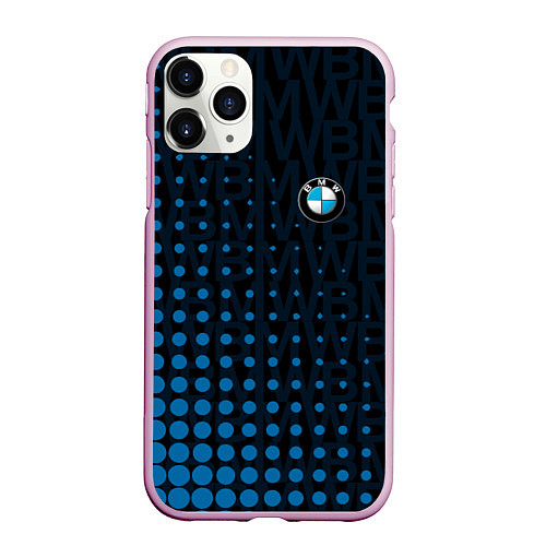 Чехол iPhone 11 Pro матовый Bmw Паттерн / 3D-Розовый – фото 1