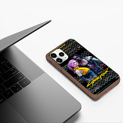 Чехол iPhone 11 Pro матовый Johnny и Vi Girl, цвет: 3D-коричневый — фото 2
