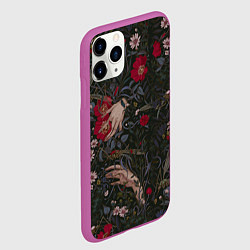 Чехол iPhone 11 Pro матовый Ботаника, цвет: 3D-фиолетовый — фото 2