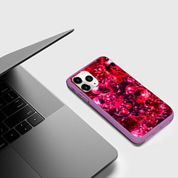 Чехол iPhone 11 Pro матовый ВОЗДУШНО КРАСНЫЕ ШАРЫ, цвет: 3D-фиолетовый — фото 2
