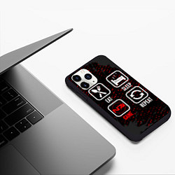 Чехол iPhone 11 Pro матовый Eat, Sleep, Mass Effect, Repeat, цвет: 3D-черный — фото 2