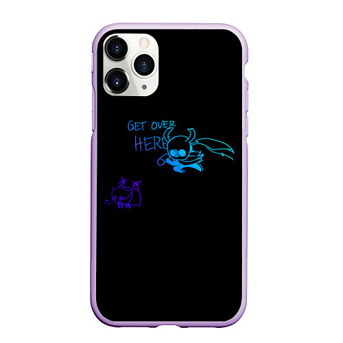 Чехол iPhone 11 Pro матовый GET OVER HERЕ Hollow Knight / 3D-Сиреневый – фото 1