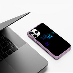 Чехол iPhone 11 Pro матовый GET OVER HERЕ Hollow Knight, цвет: 3D-сиреневый — фото 2