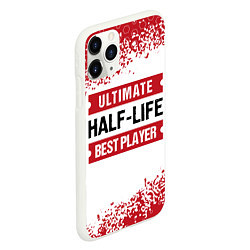 Чехол iPhone 11 Pro матовый Half-Life: красные таблички Best Player и Ultimate, цвет: 3D-белый — фото 2
