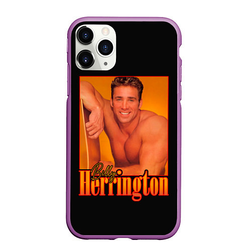 Чехол iPhone 11 Pro матовый Billy Herrington Aniki Билли / 3D-Фиолетовый – фото 1