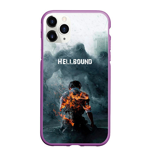 Чехол iPhone 11 Pro матовый Зов ада - hellbound / 3D-Фиолетовый – фото 1