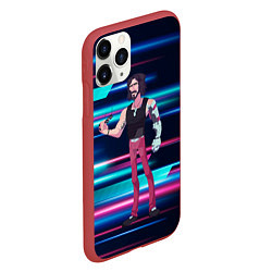 Чехол iPhone 11 Pro матовый Johnny Джонни Cyberpunk, цвет: 3D-красный — фото 2