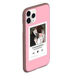 Чехол iPhone 11 Pro матовый Плейлист, цвет: 3D-коричневый — фото 2