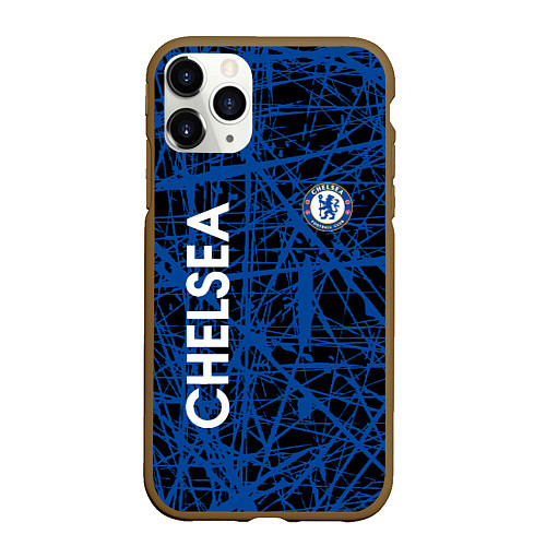 Чехол iPhone 11 Pro матовый CHELSEA F C / 3D-Коричневый – фото 1