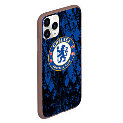 Чехол iPhone 11 Pro матовый CHELSEA F ЧЕЛСИ LOGO, цвет: 3D-коричневый — фото 2