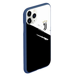 Чехол iPhone 11 Pro матовый Juventus маленькое лого, цвет: 3D-тёмно-синий — фото 2
