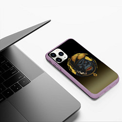 Чехол iPhone 11 Pro матовый Hip-hop Gorilla, цвет: 3D-сиреневый — фото 2