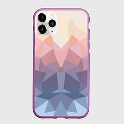 Чехол iPhone 11 Pro матовый Полигональная свежесть 2022, цвет: 3D-фиолетовый