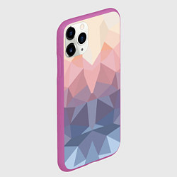 Чехол iPhone 11 Pro матовый Полигональная свежесть 2022, цвет: 3D-фиолетовый — фото 2