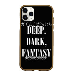 Чехол iPhone 11 Pro матовый Глубокие темные фантазии Иероглифы, цвет: 3D-коричневый