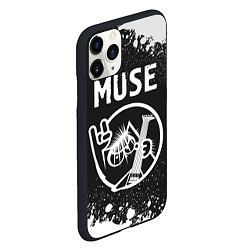 Чехол iPhone 11 Pro матовый Muse КОТ Брызги, цвет: 3D-черный — фото 2