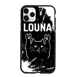 Чехол iPhone 11 Pro матовый Группа Louna и Рок Кот, цвет: 3D-черный