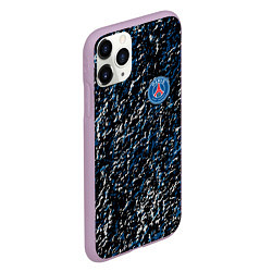 Чехол iPhone 11 Pro матовый Псж paris брызги красок, цвет: 3D-сиреневый — фото 2