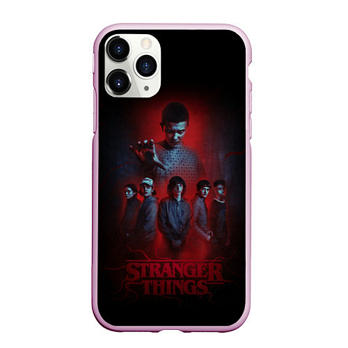 Чехол iPhone 11 Pro матовый ОЧЕНЬ СТРАННЫЕ ДЕЛА ST STRANGER THINGS / 3D-Розовый – фото 1