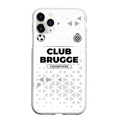 Чехол iPhone 11 Pro матовый Club Brugge Champions Униформа / 3D-Белый – фото 1