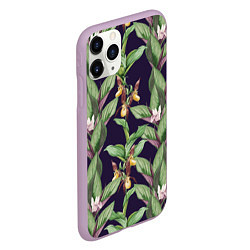 Чехол iPhone 11 Pro матовый Цветы Орхидеи, цвет: 3D-сиреневый — фото 2