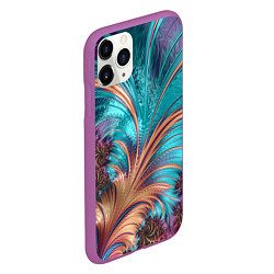 Чехол iPhone 11 Pro матовый Floral composition Цветочная композиция, цвет: 3D-фиолетовый — фото 2