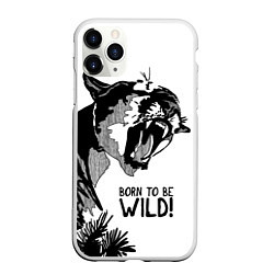 Чехол iPhone 11 Pro матовый Born to be wild! Cougar, цвет: 3D-белый