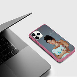 Чехол iPhone 11 Pro матовый ДОРА - MISS, цвет: 3D-малиновый — фото 2