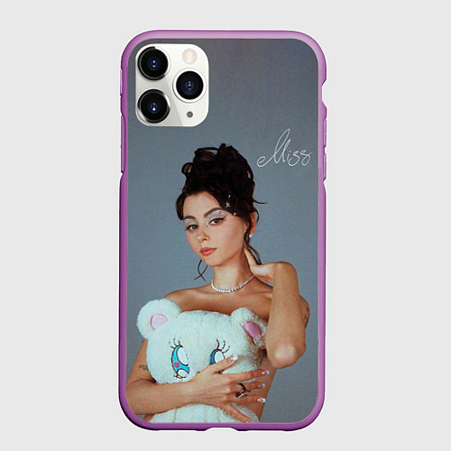 Чехол iPhone 11 Pro матовый ДОРА - MISS / 3D-Фиолетовый – фото 1