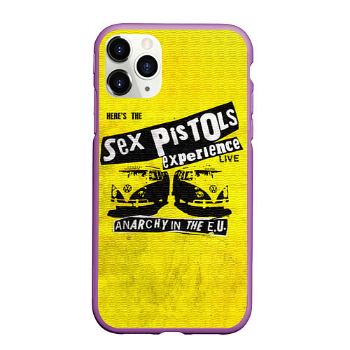 Чехол iPhone 11 Pro матовый Sex Pistols experience LIVE / 3D-Фиолетовый – фото 1