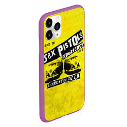 Чехол iPhone 11 Pro матовый Sex Pistols experience LIVE, цвет: 3D-фиолетовый — фото 2