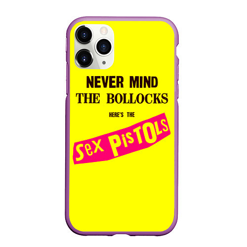 Чехол iPhone 11 Pro матовый Never Mind the Bollocks, Heres the Sex Pistols / 3D-Фиолетовый – фото 1