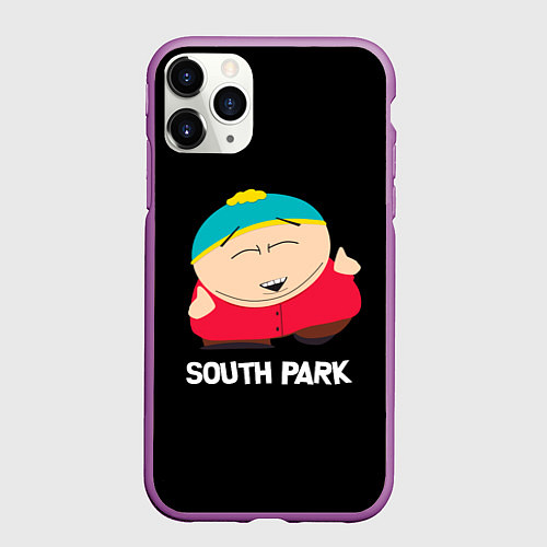 Чехол iPhone 11 Pro матовый Южный парк - Эрик Eric танцует / 3D-Фиолетовый – фото 1