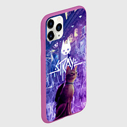 Чехол iPhone 11 Pro матовый Stray: Viloet Logo, цвет: 3D-фиолетовый — фото 2