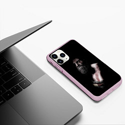 Чехол iPhone 11 Pro матовый Кратос Kratos, цвет: 3D-розовый — фото 2