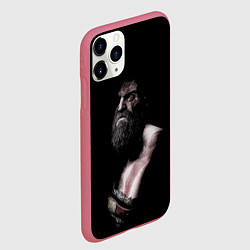 Чехол iPhone 11 Pro матовый Кратос Kratos, цвет: 3D-малиновый — фото 2